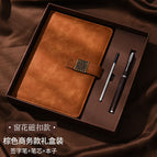 Brown window grille magnetic buckle hardcover gift box