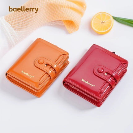 Baellerry New K-Style Cross-Border Oil Wax Leather Multi-Card Slot Buckle Wallet Zipper Women's Short Coin Purse