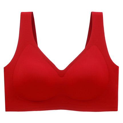 chubby girl plus fertilizer to increase 200kg seamless plus size underwear women's summer thin big chest small gathered bra