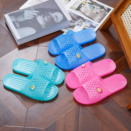 Spring and Summer Crystal Jelly Plastic Sandals Women's Pure Color Bathroom Flats Home Indoor and Outdoor Pvc Slippers