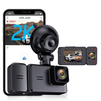 Cross-Border Three-Way Recording Wifi1080 High-Definition Camera P Driving Recorder with Parking Monitoring and Night Vision for Vehicle Use
