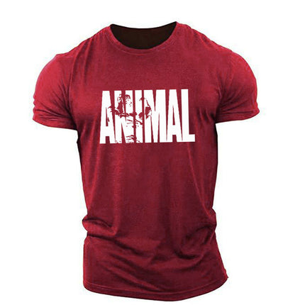 Trendy Cotton Elastic Loose Muscle Training Brothers Clothes Summer Fitness Sports T-shirt Short Sleeve Men's Running Half Sleeve