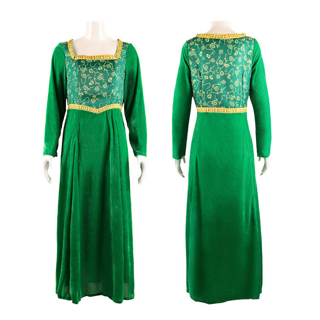 Shrek cos suit Princess Fiona's green dress cosplay anime costume