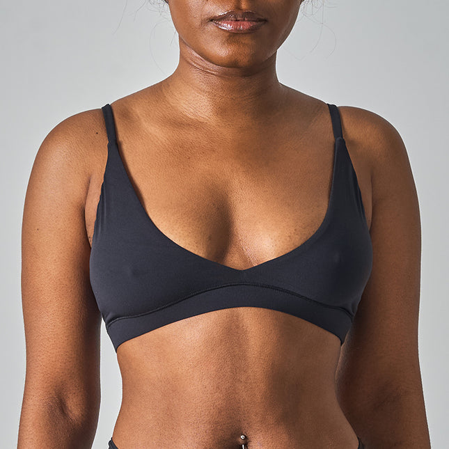 Ski Kardashian-Style Triangle Cup Bra Without Padding, Soft and Stretchy Thin Cup, Comfortable Versatile Tank Top Underwear Bra