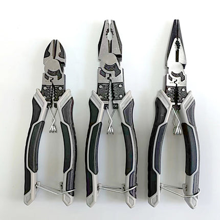 German-Style Multi-Functional Hand Pliers, Industrial-Grade Eccentric Wire Pliers, Needle-Nose Pliers, Diagonal Nose Pliers, Electrician's Special Pliers for Wire Stripping