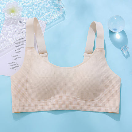 plus size Underwear Women's Ultra-thin Large Chest Small Full Cup Breast Anti-sagging No Mark Cool Breathable Bra