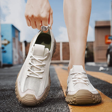 Men's shoes summer 2025 men's net shoes thin mesh casual board shoes men's outdoor light sports shoes wholesale