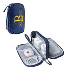Navy blue pu double layer