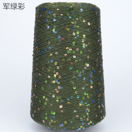 Silk Joy/Tencel Iridescent Sequin Hand-Knitted Yarn Ball Colorful Tencel Sequin Yarn Wholesale 500g