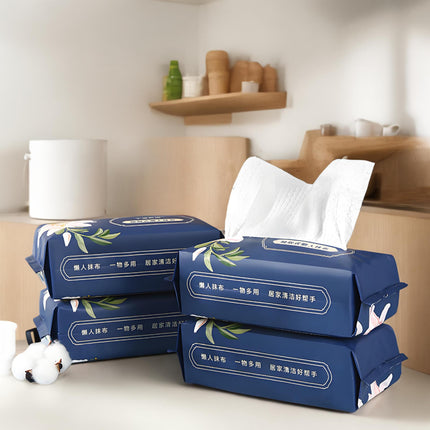 Extraction type wet and dry dual-use extraction box dishcloth wholesale household dishwashing towel boxed dishcloth essential for lazy people to draw paper dishcloth