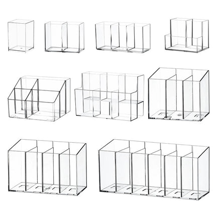 Transparent Storage Box Cosmetics Organizer Desktop Lipstick Makeup Brush Skin Care Product Pen Holder Makeup Box Storage Shelf