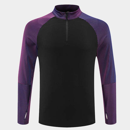 Spring and Autumn Sports Suit Half-Zip Jacket Men's Fitness Cycling Track and Field Outdoor Leisure Football Sports Training Clothing