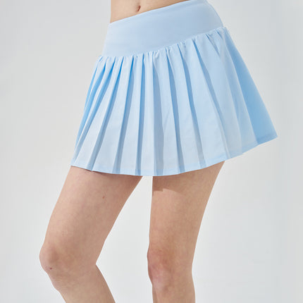 Spring and Summer New Dopamine Yoga Short Skirt Anti-running Fake Two-piece Tennis Skirt Quick-drying Fitness Sports Skirt Pleated Skirt
