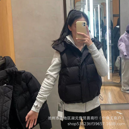 Lulu Original Wunder Puff Four-Panel Vest Bread-Style down Jacket Short Hooded Women's Coat