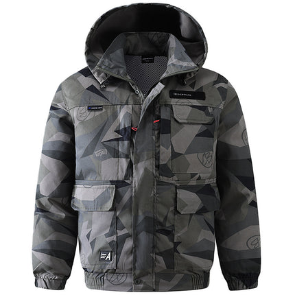 Summer Cooling Air-Conditioned Clothing with Hood for Men, Refrigeration Clothing with Fan, Welding Site Heatstroke Prevention Labor Protection Work Clothes