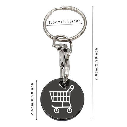 Cross-border European and American supermarkets push shopping cart logo coins metal tokens lobster chain key chain advertising gifts