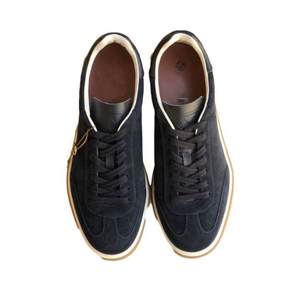 Guangdong Pure Original~Lp~Men's and Women's Moral Training Shoes Genuine Leather Lace-Up Casual Round-Toe Flats Sports Shoes Men's Sneakers Trendy