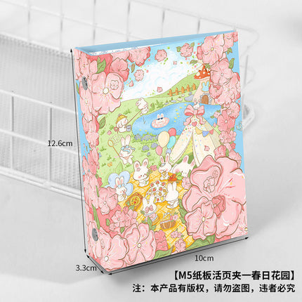 To build the future M5 card book hard case portable loose-leaf storage book cardboard cute girl heart binder case