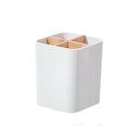 Small pen holder with four grids elegant white