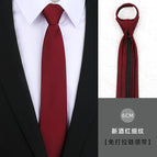 6cm new wine red fine lines zipper