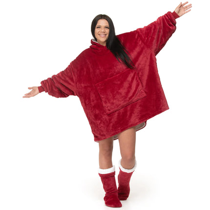 2025 Cross-Border Lazy Pullover Pajamas Women's Thermal Clothing Cashmere Tv Blanket Huggable Hoodie Tv Cold-Proof Clothing