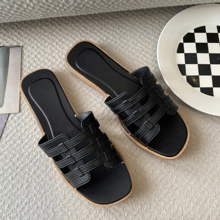 New Style Slippers for Women Summer Outer Wear K-Style Ins Popular Shrimp Skin Fashion Slippers Aliexpress Amazon Wholesale