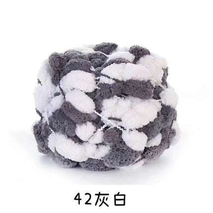 Big ball ball coarse wool round thread loop crochet sofa cushion carpet cushion handmade DIY woven material bag