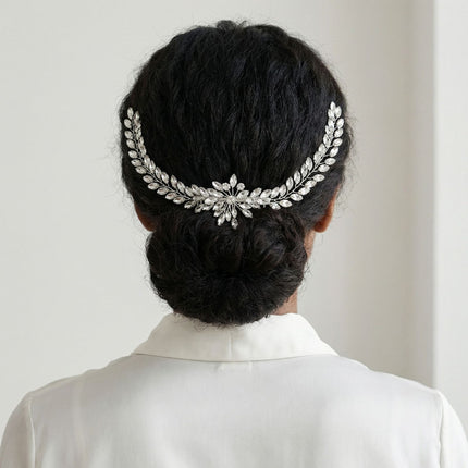 Cross-border European and American Bride Long Hair Comb Luxury Horse Eye Rhinestone Hand Comb Banquet Dress Wedding Dress Wedding Accessories Headwear