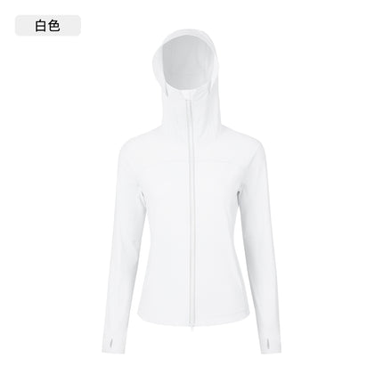 Summer hooded face-covering sunscreen women's UPF50 UV-resistant breathable quick-drying sunscreen jacket D25019