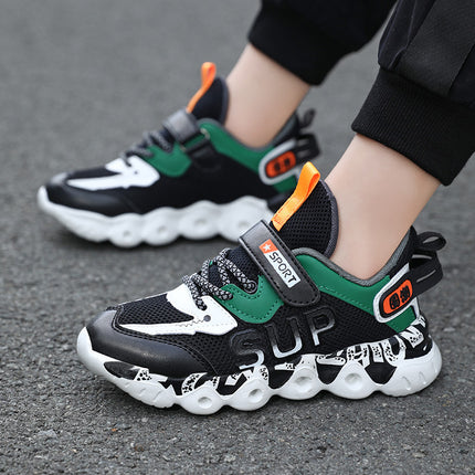 Mesh Breathable Children's Sports Shoes, Lightweight Non-Slip Breathable Mesh Running Shoes, Casual Shoes for Middle-Aged and Older Children, Drop Shipping