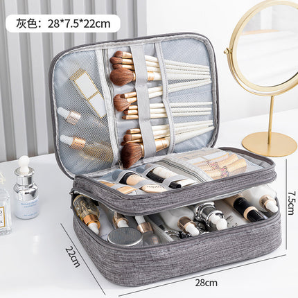Oxford Cloth Data Cable Storage Bag, Cosmetics Travel Portable Handbag, Large Capacity Waterproof Portable Storage