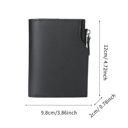 New Foreign Trade Men's Short Wallet Multi-Functional Zipper Bag with Multiple Card Slots and Large Capacity Business Men's Wallet Change