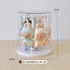 Simple white single package [hanging rotating labubu display box] ready to use without installation