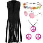 Pink jewelry + black tassel / S