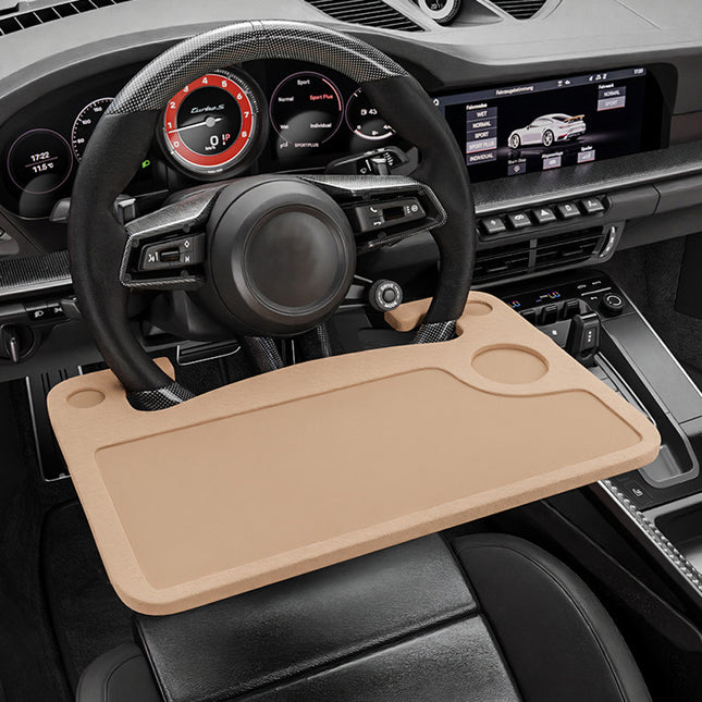 [Cross-border Amazon] New Car Small Table Portable Car Beverage Tray Dinner Plate Steering Wheel Dining Table
