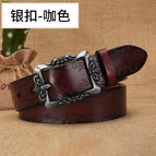 Silver buckle-brown / 105cm