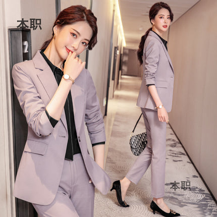 [Calm Color System] Women's Advanced Sense Autumn Commuter Workwear Dress Suit Dress Women's Temperament Work Clothes Suit