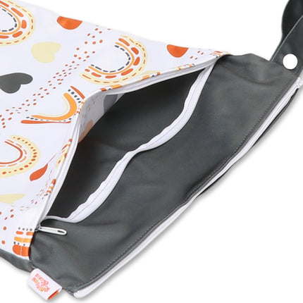 Cross-border in stock Nordic Animal Printing Baby Room Storage Hanging Bag Dry and Wet Separation Double-layer Waterproof Bag Wetbag