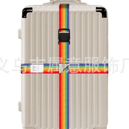 Luggage case strap cross-shaped packing belt lock buckle fixed shipping travel box durable thickened reinforced binding belt