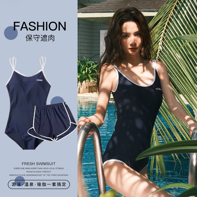 Japanese Style Student Racing Swimsuit Girls One-Piece Triangle Swimming Pool Special High-End 2025 New Hot Spring Bathing