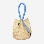 Original color screw bucket bag + (blue hand strap