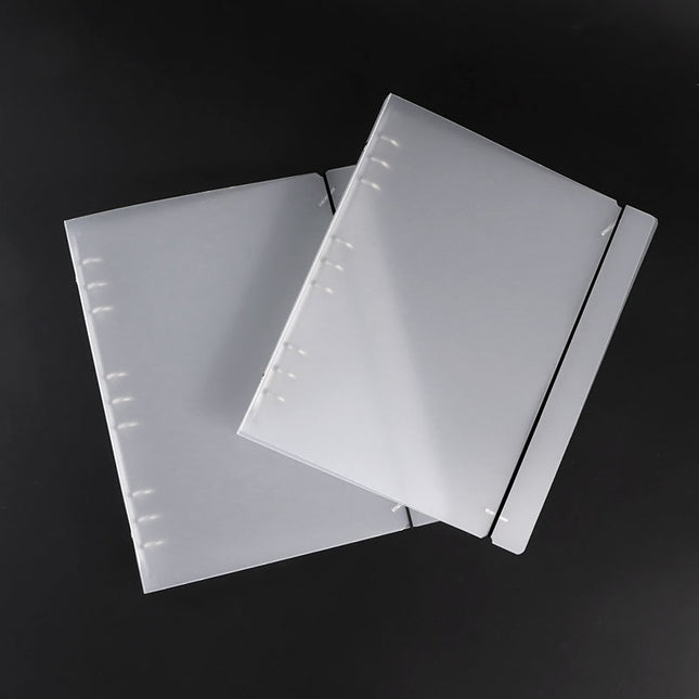 PP frosted translucent band binder B5 9 hole loose-leaf book hand book thickened case office folder