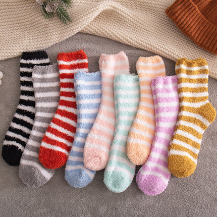 Coral Fleece Socks for Women, Winter Thickened Warm Home Mid-Calf Plush Floor Sleep Maternity Wholesale