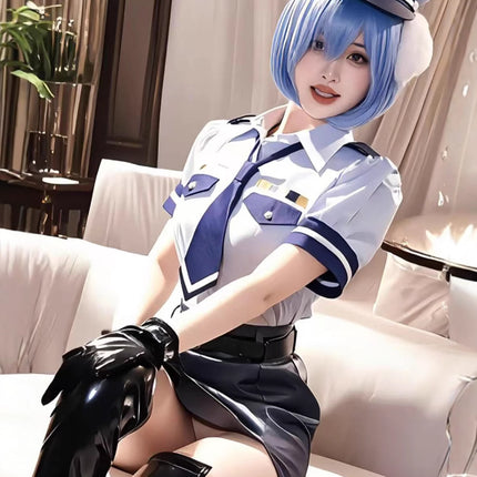 Starting from scratch, life in a different world cos clothing dog dog ear police officer rem cosplay clothing a generation of hair