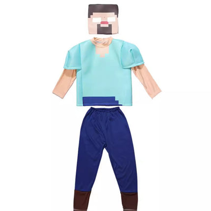 cross-border halloween children cos clothes my world steve play show rave party party costume