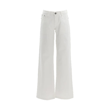 Raccoon House # American Retro Low-Waist Hot Girl White Jeans for Women 2025 Early Autumn New Loose Slimming Straight Pants