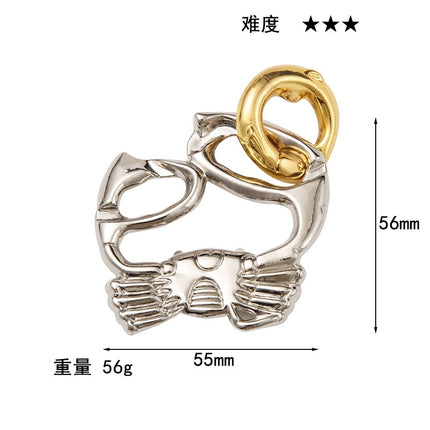 puzzle zinc alloy unlock Kong Ming lock magic alloy educational toys nine-chain intelligence unlock buckle full set