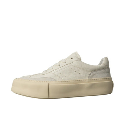 Thick Sole Board Shoes Simple Business Sports Leisure Style Design Sense Trendy Shoes Cowhide Men's Explosive Genuine Leather Low-Top Board Shoes