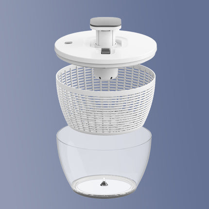 Household Multifunctional Pressing Vegetable Dehydrator Large Capacity Rotating Drain Basket Fitness Meal Fruit Salad Dryer