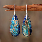 Blue silver ear hook